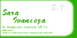 sara ivanicza business card